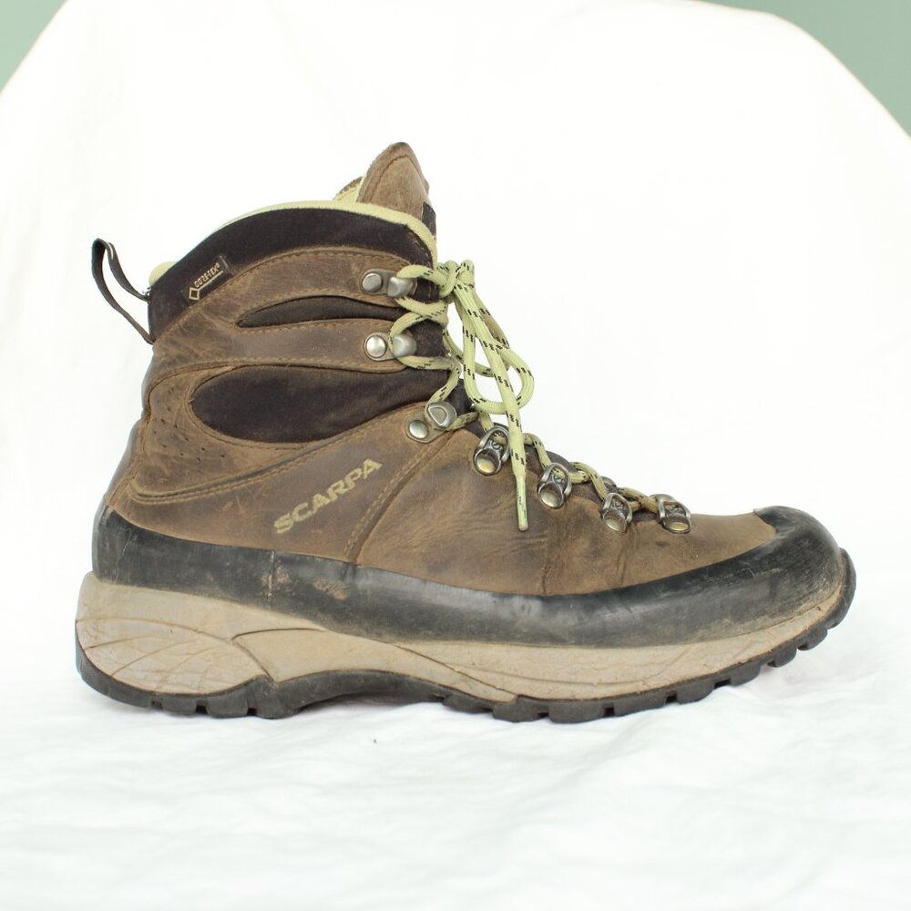 SCARPA Revolution Plus Brown Hiking Boots Leather Made in Italy Womens Size 8